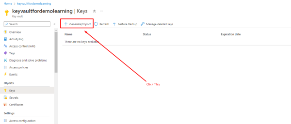 Azure Key Notes Using Azure Key Vault Secrets with .NET Core 7 Web API