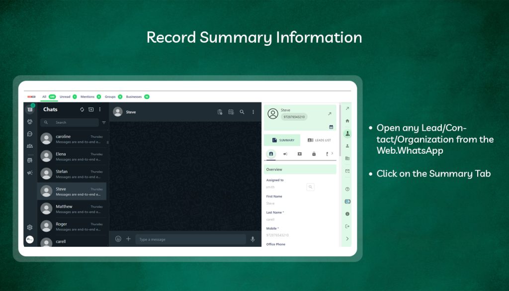 whatsapp record summary web whatsapp